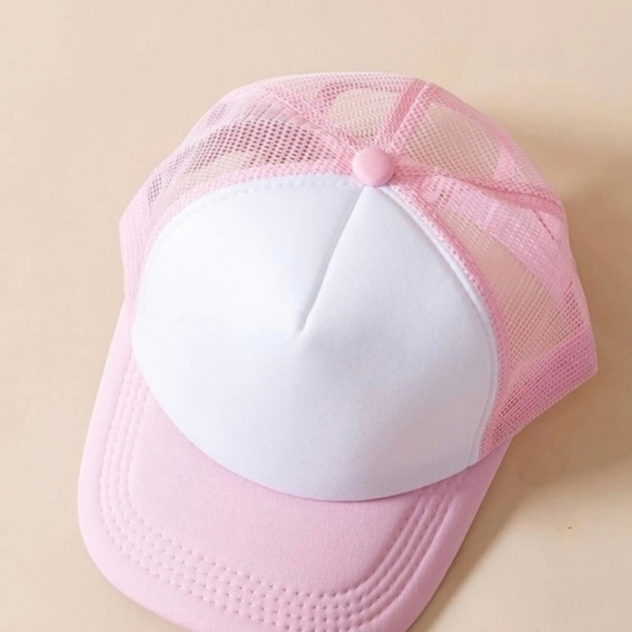 Pink & White Baseball Cap NWT - Picture 2 of 3